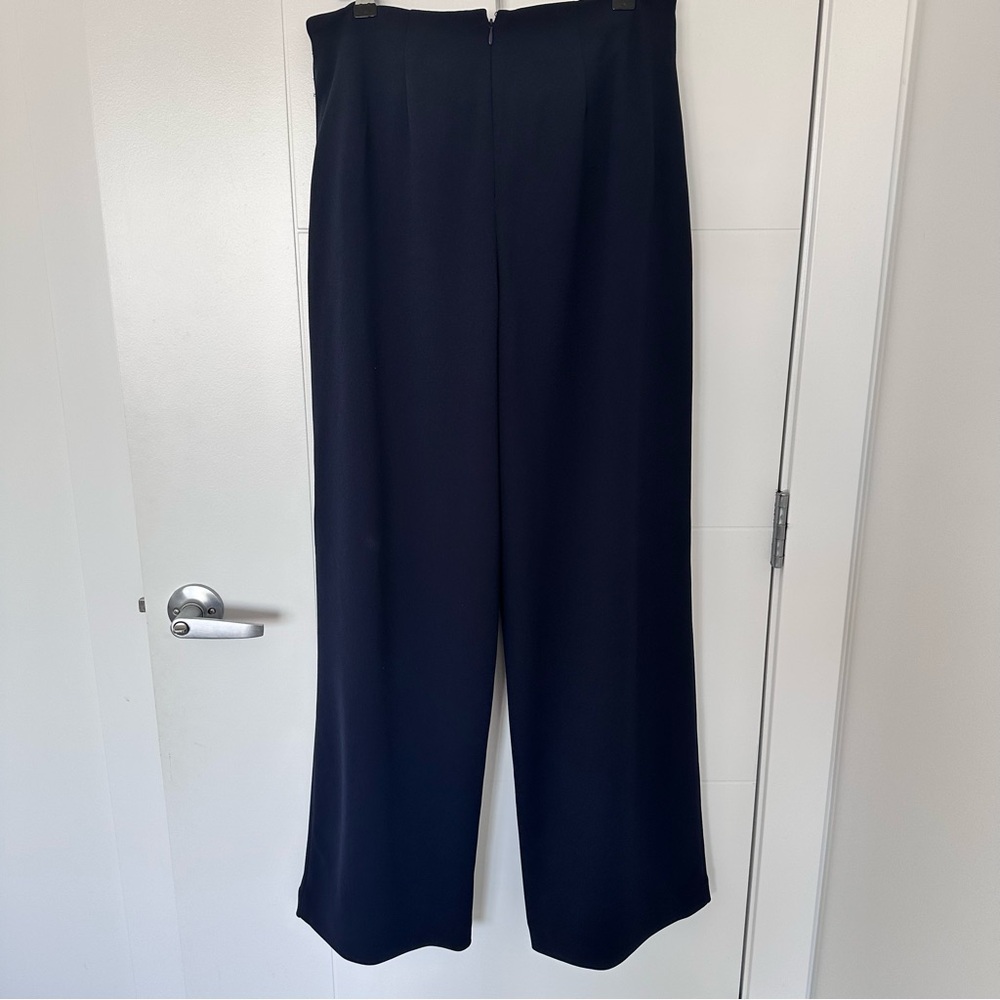 HALSTON Women’s Wide Leg Draped Pants Sz 8 – Wrap Hardware Detail – Flat Front ✨ - Picture 7 of 15